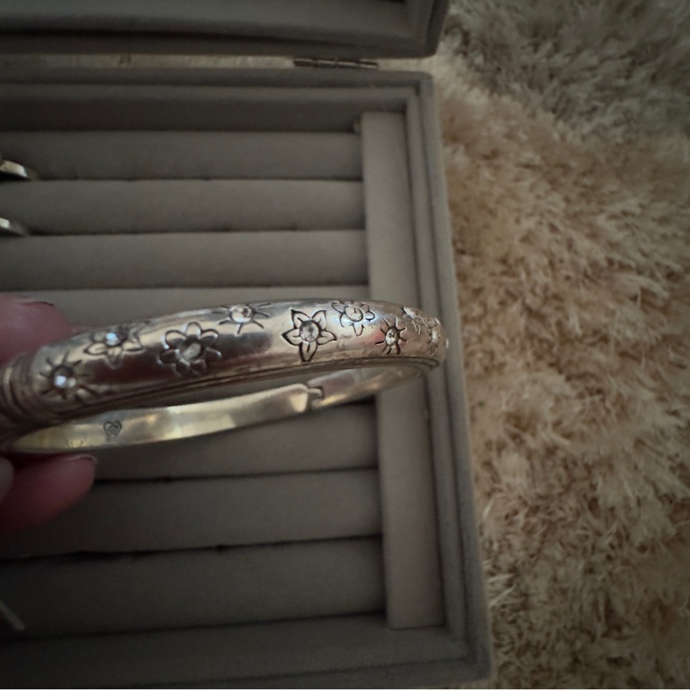 Brighton Silver Floral Bracelet silver overlay